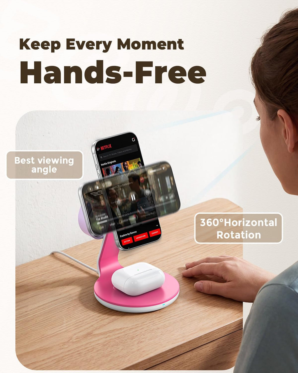 3-in-1 Magnetic Wireless Charger for MagSafe Compatibility