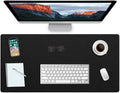 Multifunctional Non-Slip Desk Pad Mat - Waterproof PVC Leather Protector for Office and Home (Black, 14" x 24")