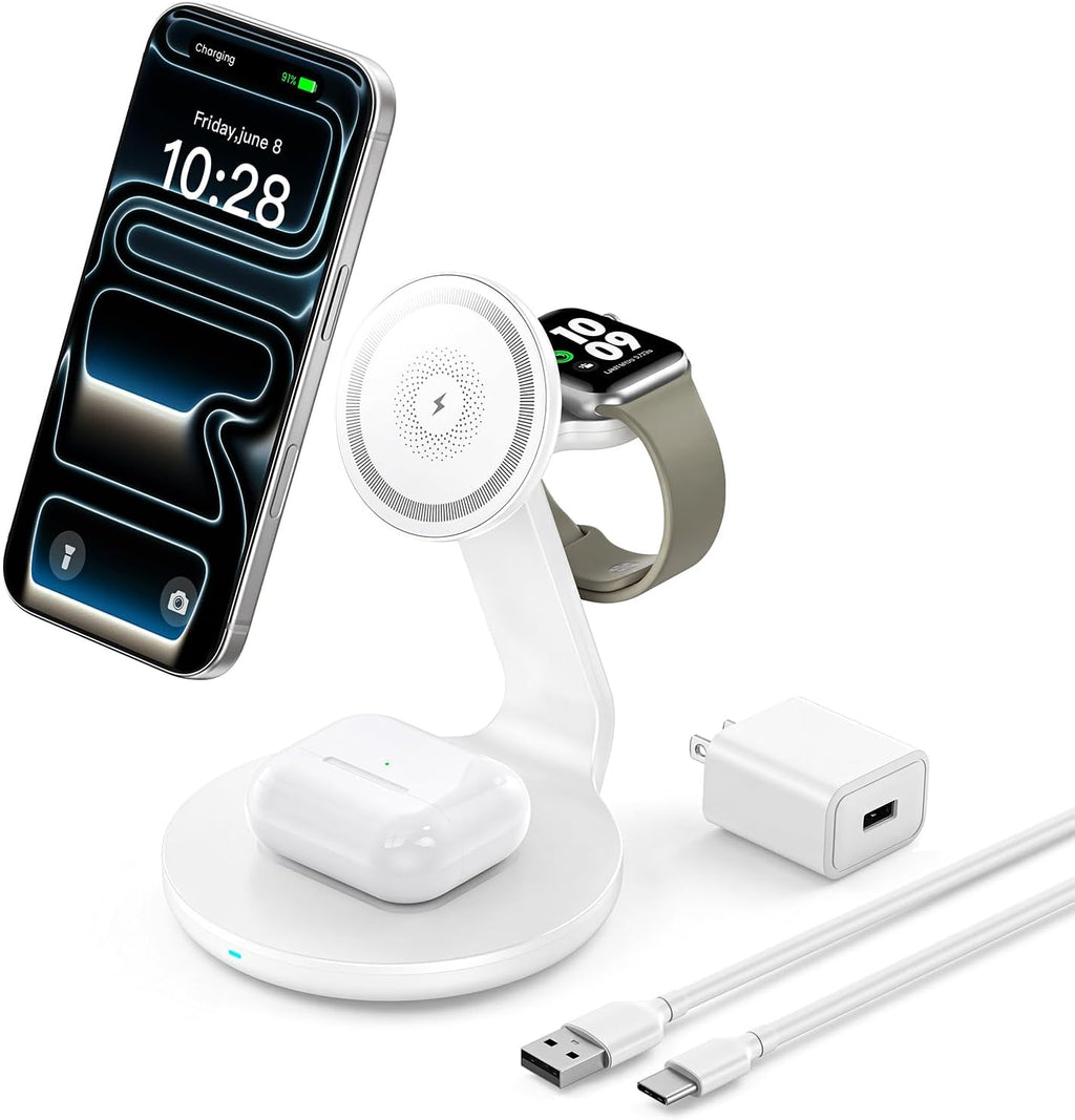 3-in-1 Magnetic Wireless Charger for MagSafe Compatibility