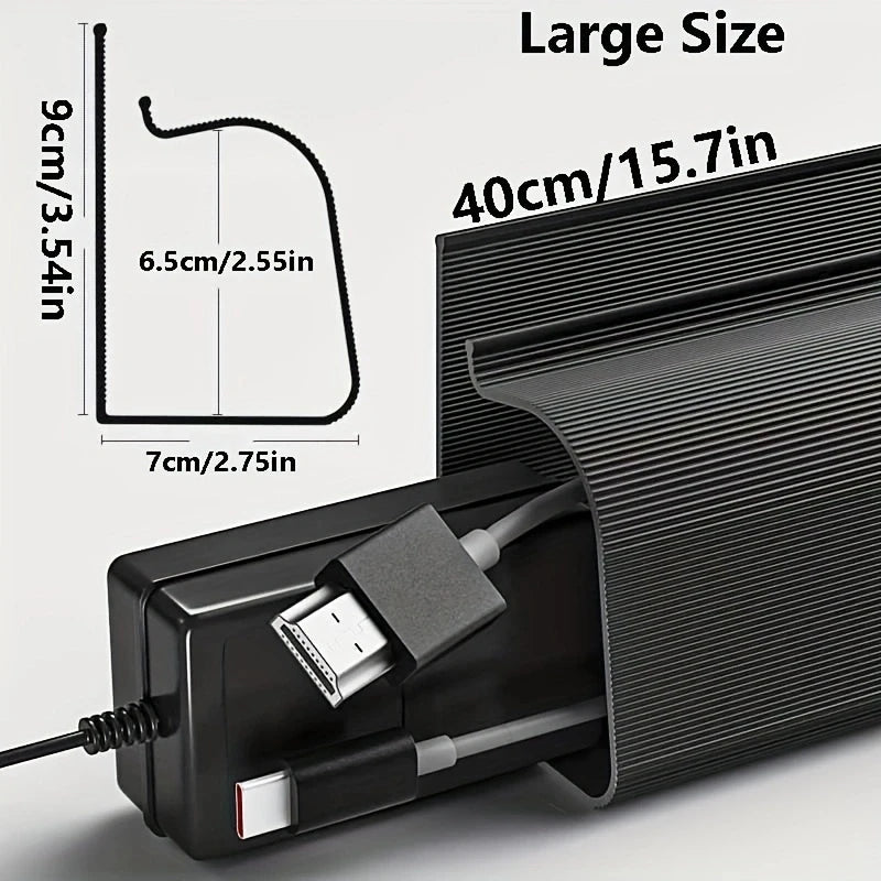 Cable Management under Desk Channel Cable Raceway Cord Hider Desk Cable Tray No Drilling under Desk Cable Management Tray