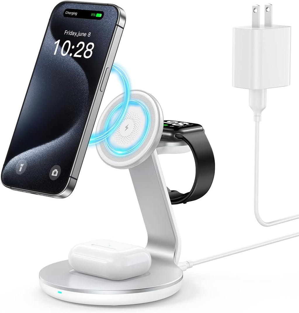 3-in-1 Magnetic Wireless Charger for MagSafe Compatibility