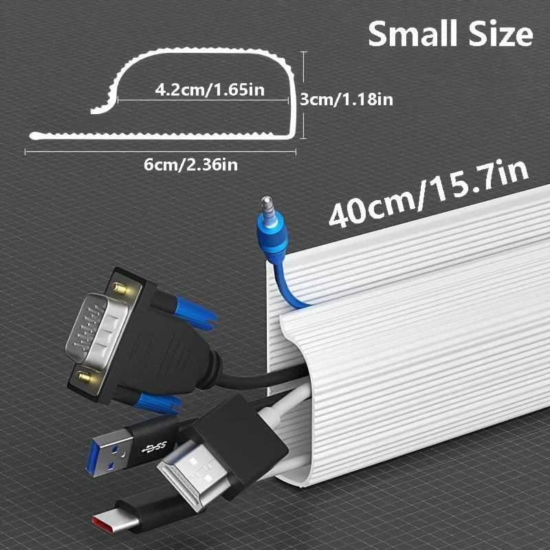 Cable Management under Desk Channel Cable Raceway Cord Hider Desk Cable Tray No Drilling under Desk Cable Management Tray